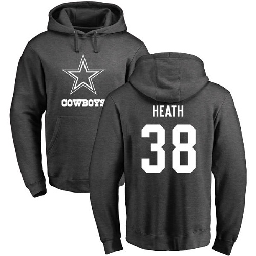 Men Dallas Cowboys Ash Jeff Heath One Color 38 Pullover NFL Hoodie Sweatshirts